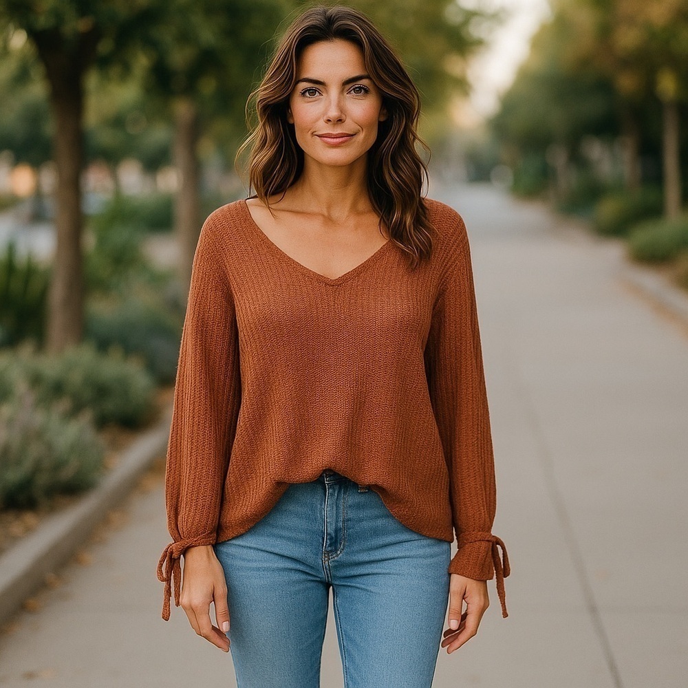 Women’s Orange Pullover Sweater
New